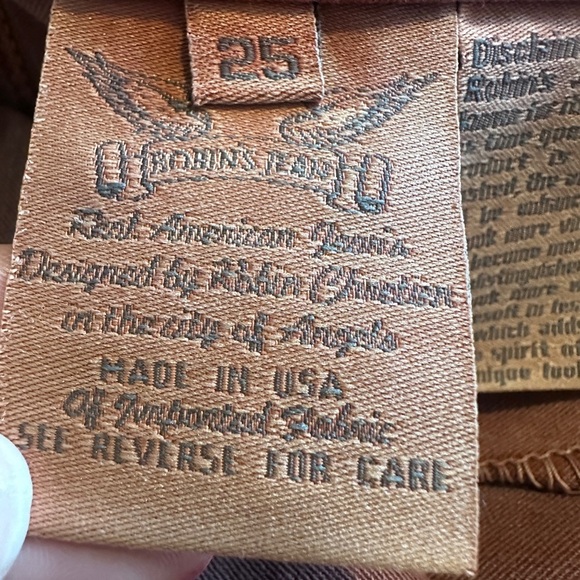 Robin’s Jean Women’s Size 25 Burgundy Bootcut Jeans Gold Embroidered Wings Y2K - Picture 10 of 13